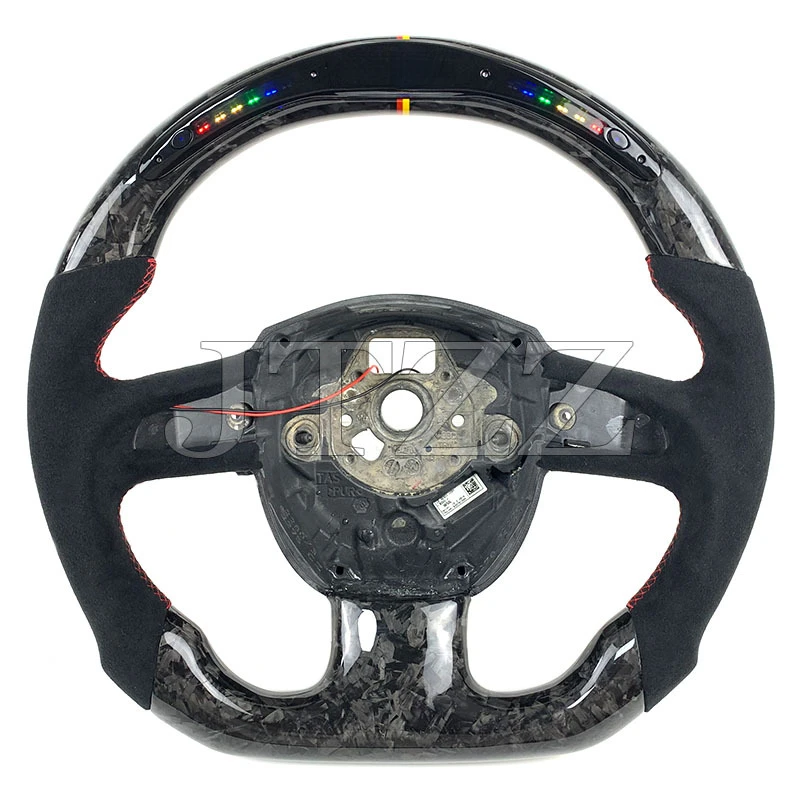 Suitable for Audi A3 A5 A4 A7 Q3 Q5 Q7 2007-2011 Steering Wheel Carbon Fiber LED Modification