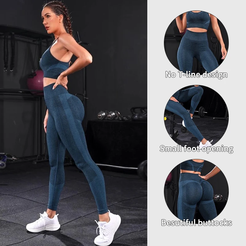 2 Pieces Women's Tracksuit Seamless Yoga 