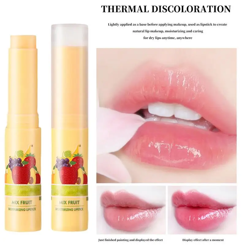 1PCS Moisturizing Fruit Lip Balm Long Lasting Nourishes Lips Reduce Lip Line Anti-drying Hydration Lipstick Lip Care