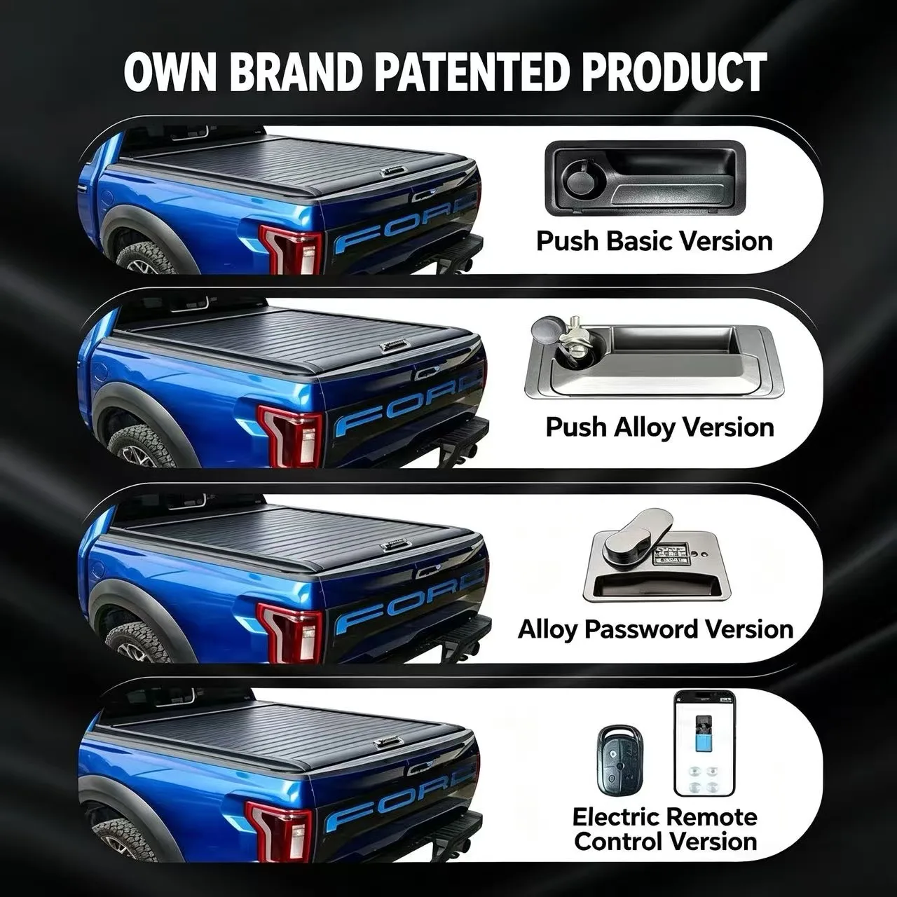 No Drill Easy Install Retractable Truck Hardtop Anti Pinch Bed Cover For Chevrolet Silverado Electric Pickup