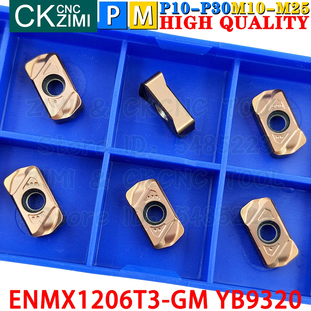 Imagem -03 - Enmx 1206t3 gm Yb9320 Inserções de Metal Duro Inserções de Fresagem de Alimentação Rápida Lnmu Lnmu0303 Enmx1206t3 gm Yb9320 Cnc Torno de Metal Fresadora Ferramenta para Fresa de Face Lnmu03r Enmx1206t3-gm Yb9320