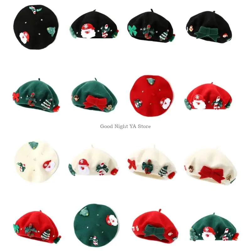 Elegant Christmas Themed Hat Ventilated Polyester Hat For Elegant Ladies Girls Toddlers Delicate Skin