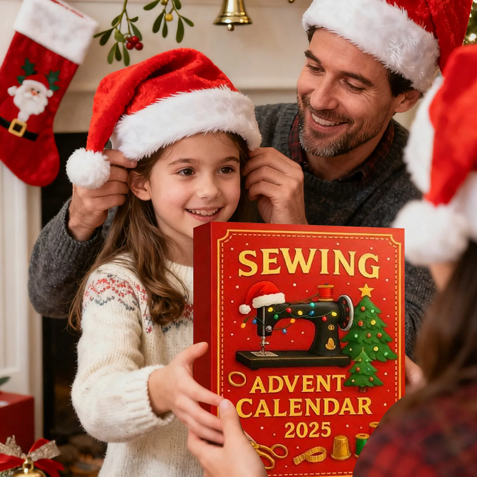 Minuterie de cuisine pour chat, calendrier de l'avent à coudre, 2025 – 24 jours de surprises pour les amateurs de couture |   Minuterie festive de 4 minutes