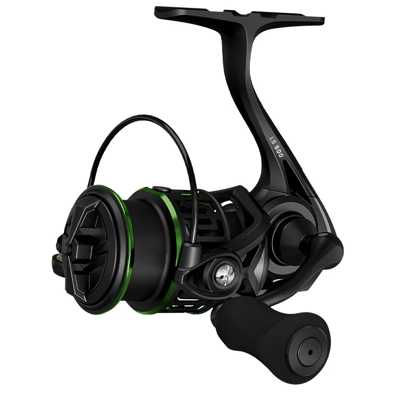 Pesca Carrete De Pesca - Carrete giratorio para pesca con microseñuelo, solo pesa 109 g, 5+1 rodamientos, carrete giratorio, carrete de pesca