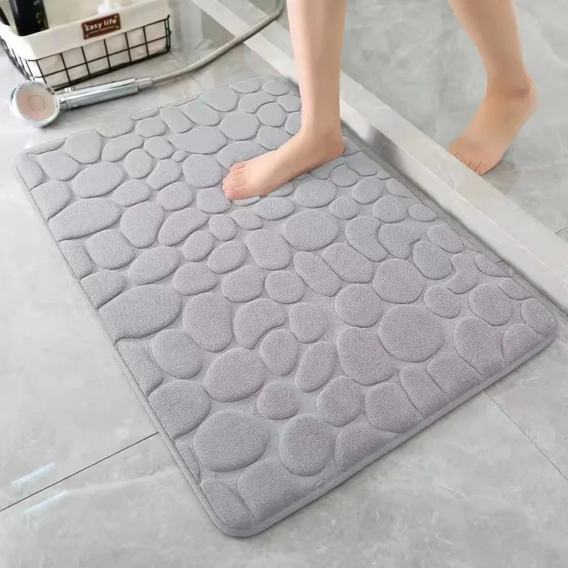 

Goose hot thickened pebble embossed floor mat for bathroom shower area anti slip absorbent pad for bathroom entrance anti slip