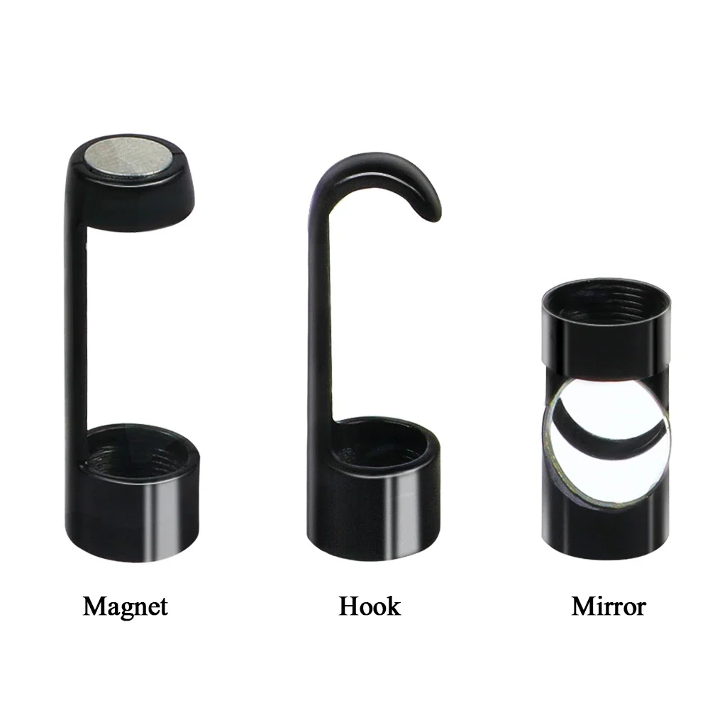 Flexible Hook Magnet Side View Mirror Set for 8mm Depstech Wireless Endoscope Camera Waterproof Soft Cable Inspection #0111