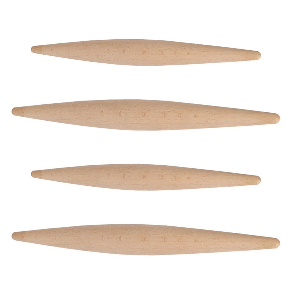 4 قطع من أدوات خبز المطبخ الخشبية، آمنة على نحو سلس لصنع العجين والكعك والمعكرونة وإكسسوارات الطبخ