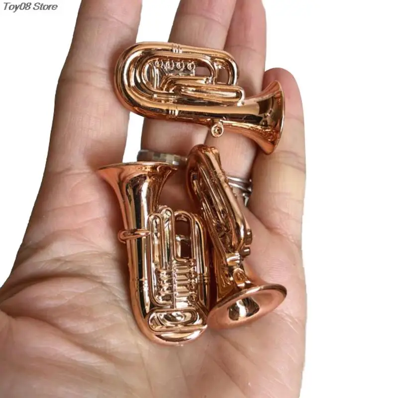 100% Brand New 1Pc 4*2cm Mini Tuba 1:12 Dollhouse Miniature Musical Instrument Tuba Doll House Decor