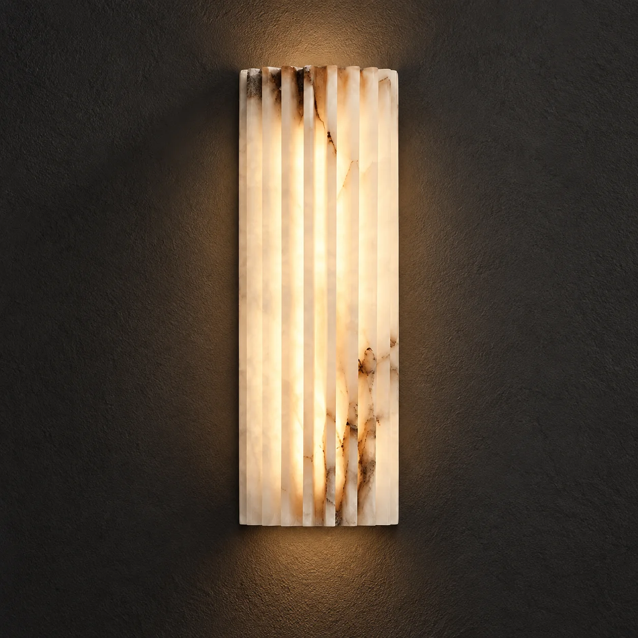 Modern Natural Stone Double Globe Wall Lamp, Luxury Copper Sconce for Bedroom Bedside Living Room TV Wall Hallway