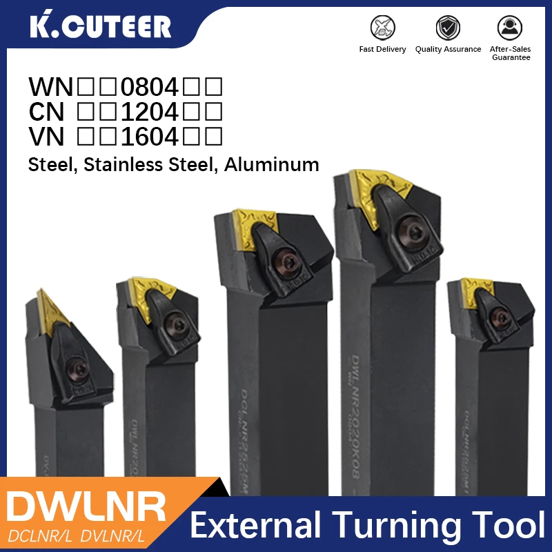 DWLNR DCLNR DVJNR2020/2525 External Lathe Turning Tool Holder for insert WNMG/CNMG/VNMG Cutter Tools Holder CNC Boring Bar