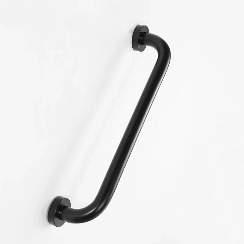 Wall Mounted Bathroom Handrails Shower Bar Black Bathroom Safety Bar for Elderly Grab Bars Handicap Railing for Bathroom Catcher