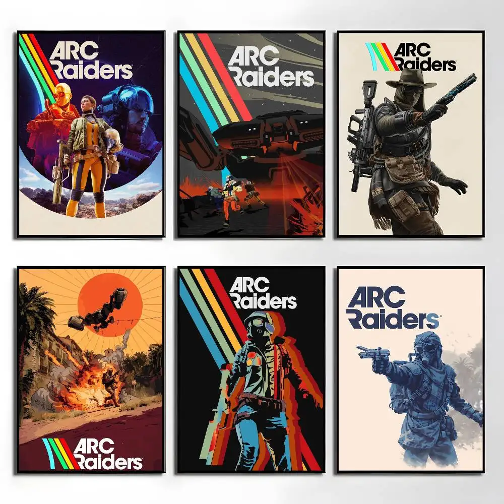 1pc Video Game A-ARC Raiders Poster Sticker Print Waterproof Wall Art For Living Room Bedroom Home Decor