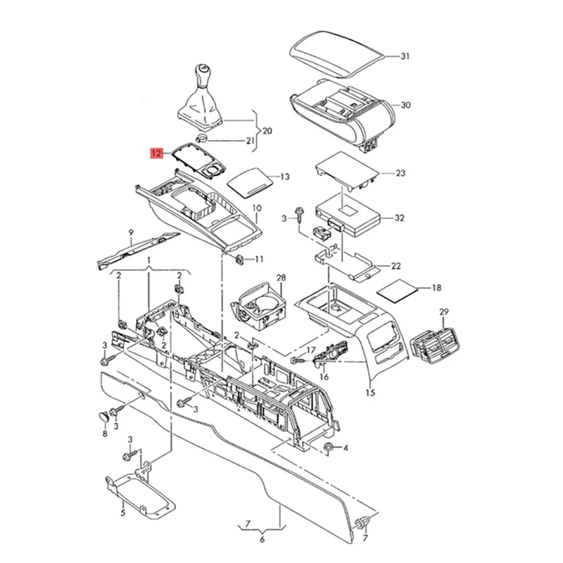 

AEE5-4L0864260A Автомобильная консоль, хромированная рамка переключения передач, накладка для Q72007-2015, передняя мультимедийная панель, панель 4L0 864 260
