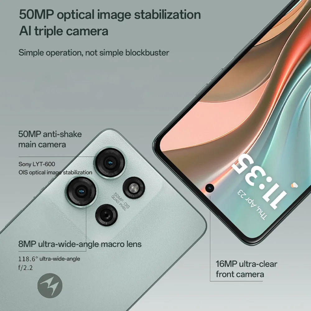 Восьмиядерная камера Motorola Moto G75, 50-мегапиксельная камера, 6,8-дюймовая защита глаз, FHD + 120 Гц, большой ЖК-экран, аккумулятор 5000 мАч, Snapdragon 6 Gen 3