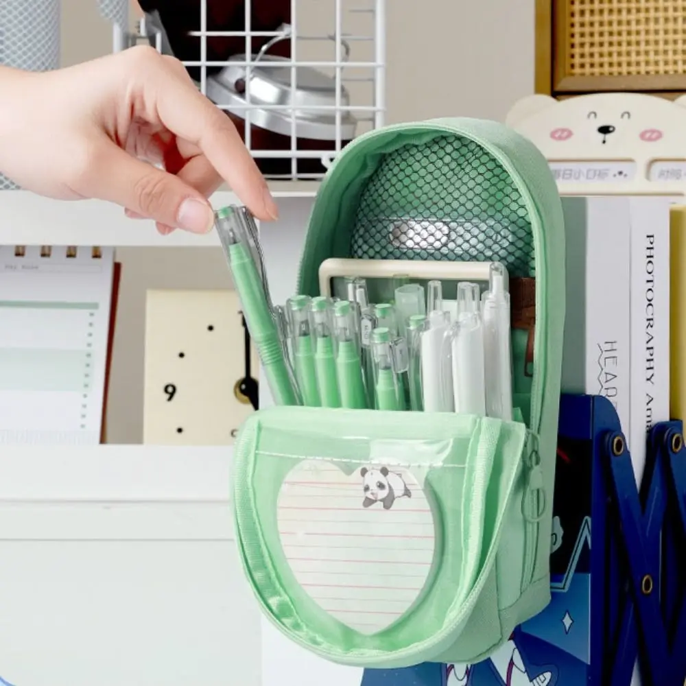 

Лоскутная двухслойная дизайнерская сумка для ручек с буквенным принтом, милый пенал с героями мультфильмов, студенческий пенал большой емкости