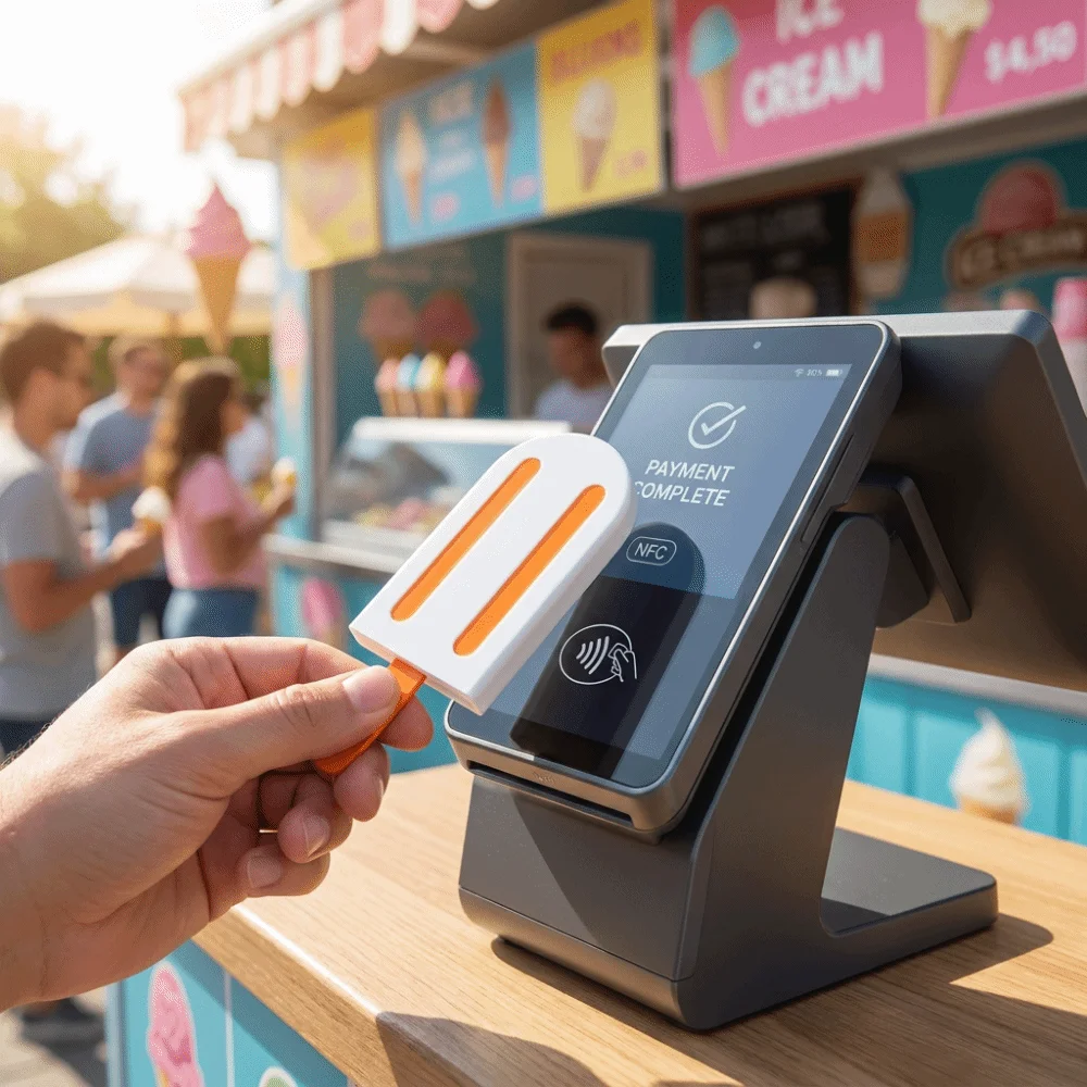 3D Printed Contactless Payment Card Holder Portable Wireless Credit Card Wand Gadget Ice Cream Shape Tap To Pay Wand Conventions