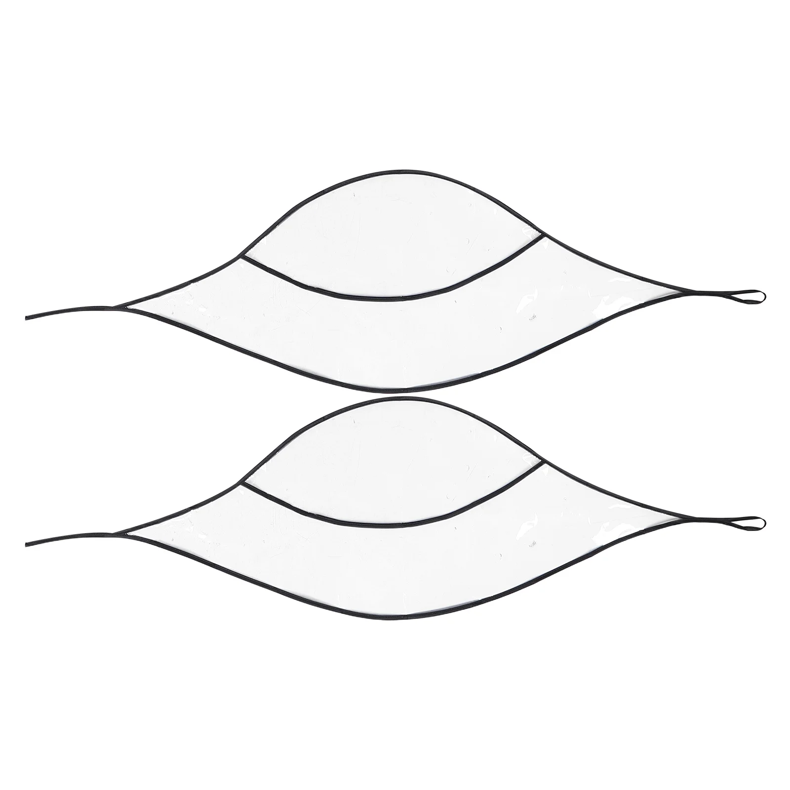 2 個クリア防水レインボンネットプラスチックヘアキャップヘアスタイルを保護軽量ポータブルレインハット女性帽子クリア