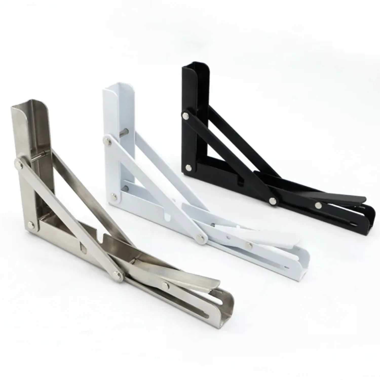 

Набор из 2-х складных треугольных кронштейнов из нержавеющей стали, регулируемая мебельная фурнитура