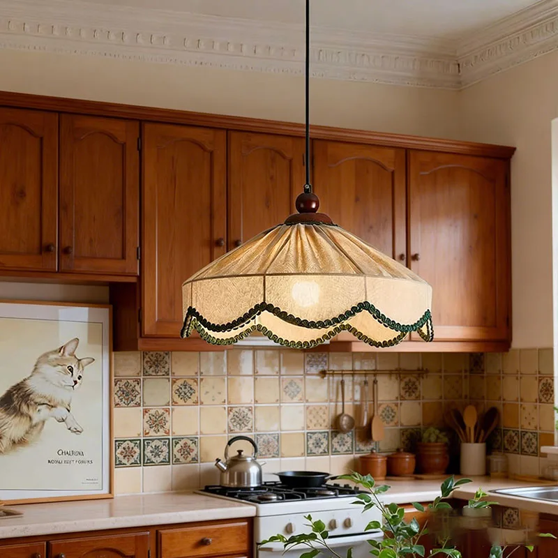 Petal Fabric Pendant Light Modern E27 LED Wooden Japanese Chandelier Living Dining Bedroom Room Home Decor Ceiling lamps
