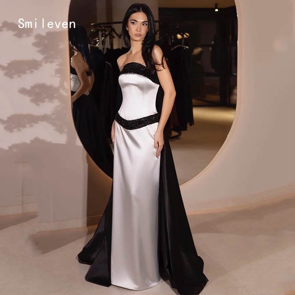 

Smileven Luxury Lace Mermaid Prom Dress Strapless Party Gowns Elegant Appliques Beading Formal Occassion Dress Customized 2026