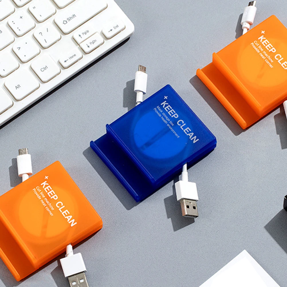 

2pcs Rotatable Cable Organizer Box Portable Usb Charging Wire Winder For Headphone Data Line Storage Earphone Holder Cable