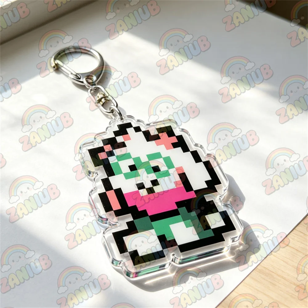Hot Video Game Deltarune Pixel Figures Keychains for Accessories Bag Charms Jewelry Gaming Keyrings Fans Gamers Friends Gifts