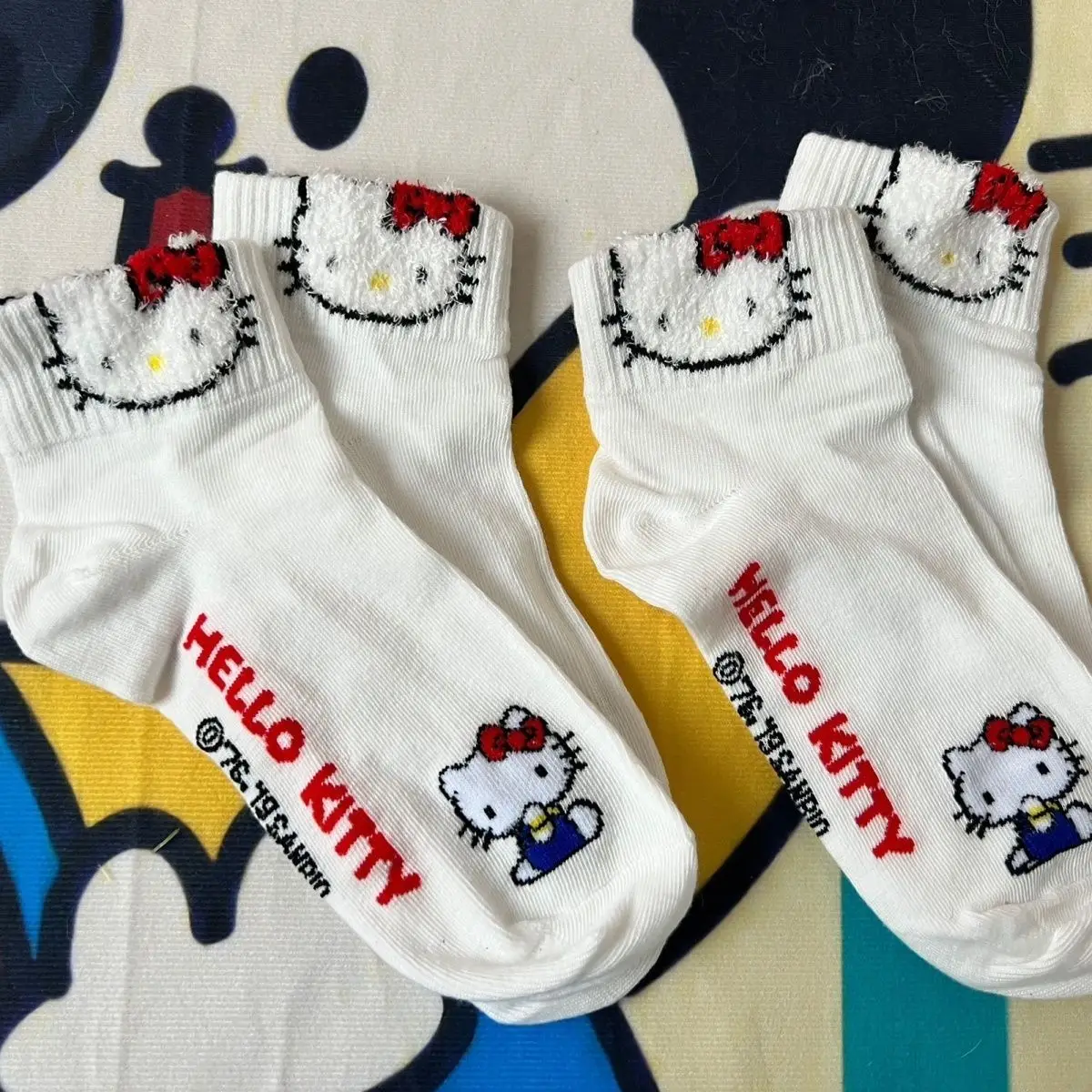 New Hello Kitty Socks MINISO Anime Peripheral Cute Sock Printing Cartoon Fashion Comfortable Gift Female Style Selected