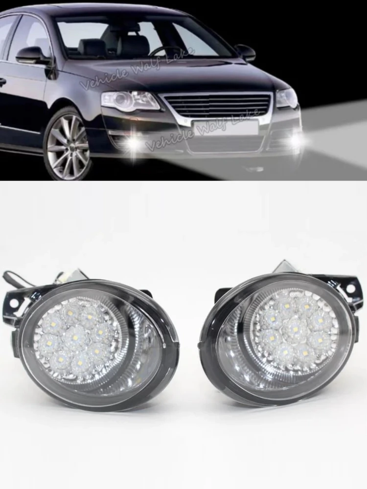 9 LED Światło przeciwmgielne do VW Passat B6 3C 2006 2007 2008 2009 2010 2011 Stylizacja samochodu Przednie 9 LED DRL Światło przeciwmgielne bez błędów — zdjęcie 2