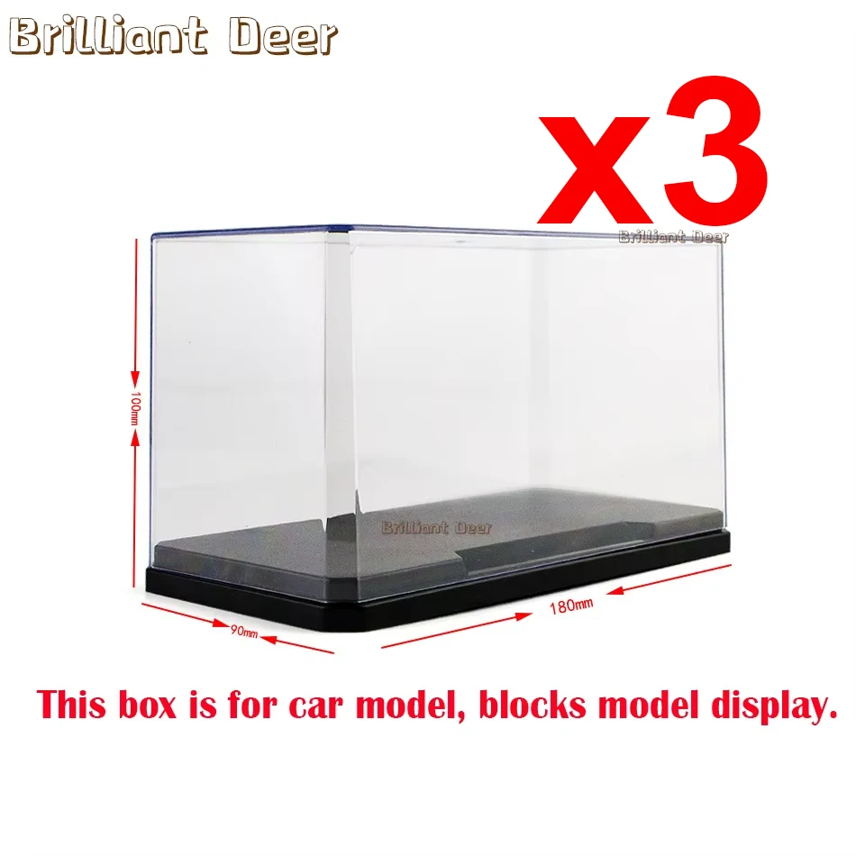 3 Stufen staubdichte Acrylfiguren Stadtauto Modell Sammlung Display Box Baustein Aufbewahrung Plexiglas Vitrine Kinderspielzeug