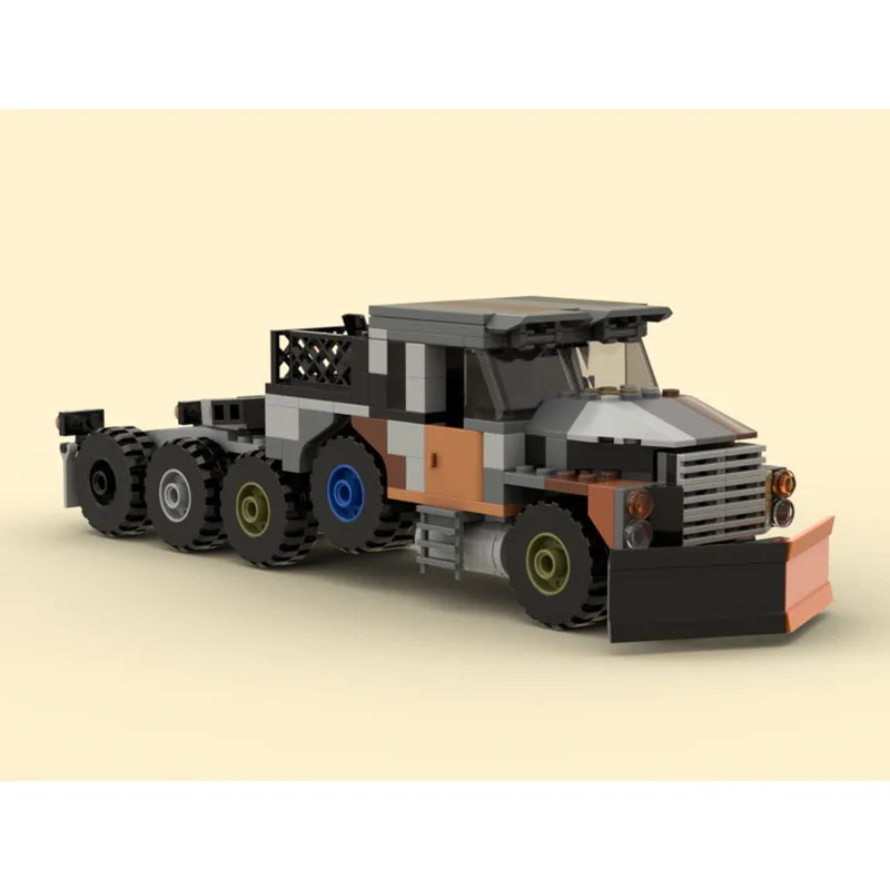 

MOC-131842 Новая классическая модель военного полуприцепа-грузовика из строительных блоков, 322 детали, подарок для мальчиков на день рождения или Рождество