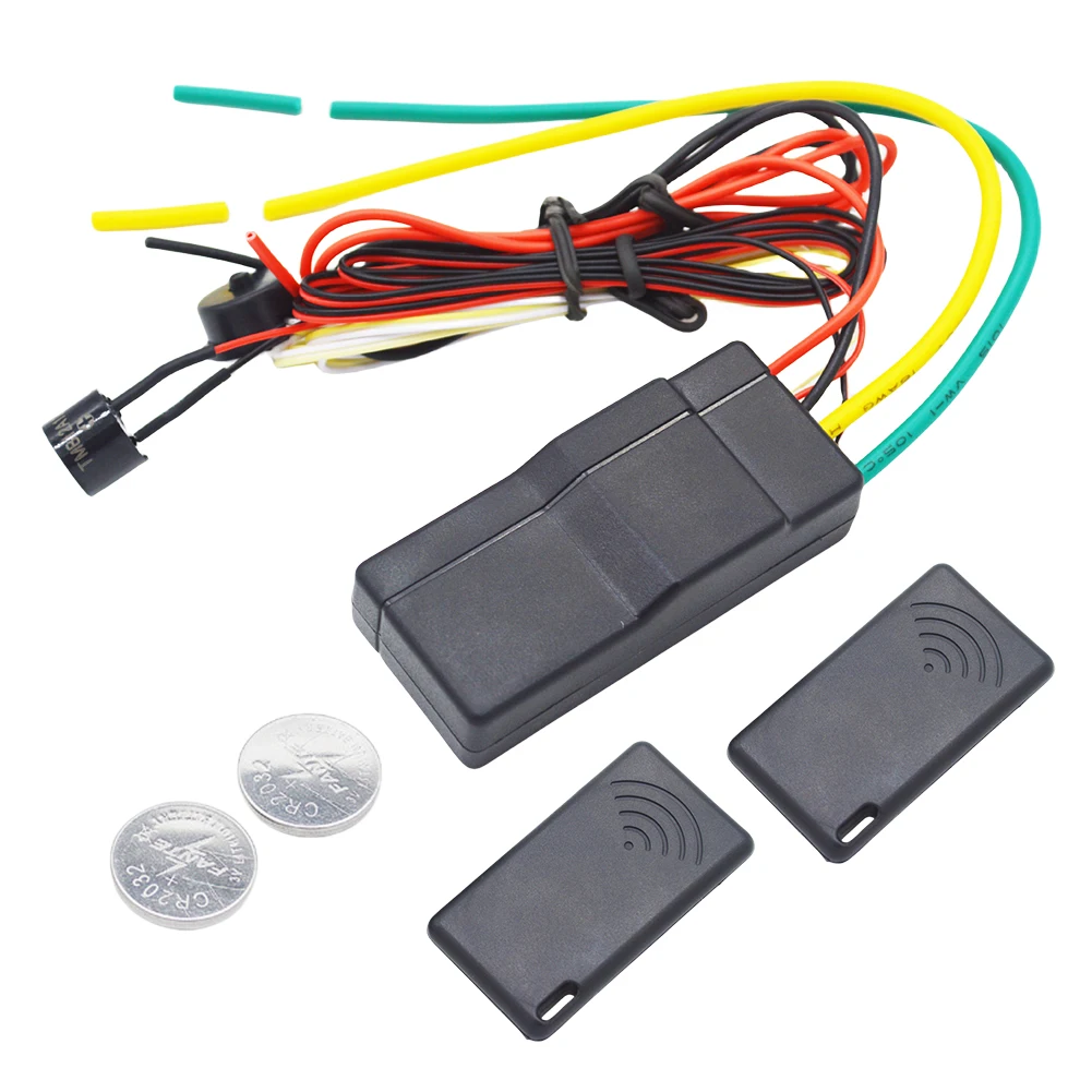 12V ไร้สายรถล็อคเครื่องยนต์ Anti-Theft อุปกรณ์ 2-8 เมตรเซ็นเซอร์ 2.4GHz RFID เครื่องยนต์ Dark Lock ALARM ไร้สายเครื่องยนต์สัญญาณกันขโมย