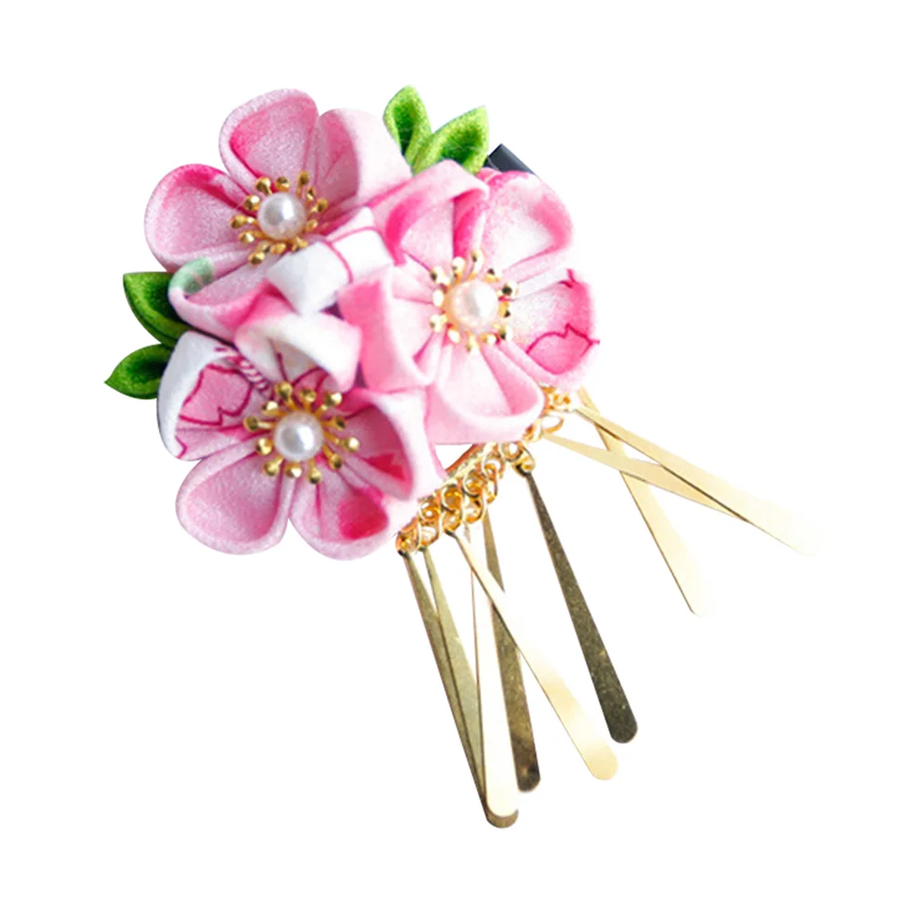 

Hair Clips for Braids Floral Japanese Accessories Vintage Women Cherry Blossom Pin