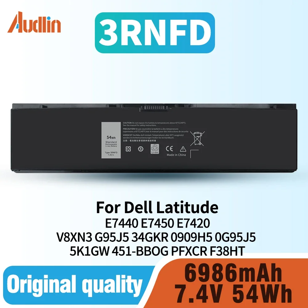 

High Capacity 54Wh 3RNFD Battery for Dell Latitude 14 E7440 E7450 E7420 Series Laptop V8XN3 G95J5 34GKR 0909H5 0G95J5 PFXCR