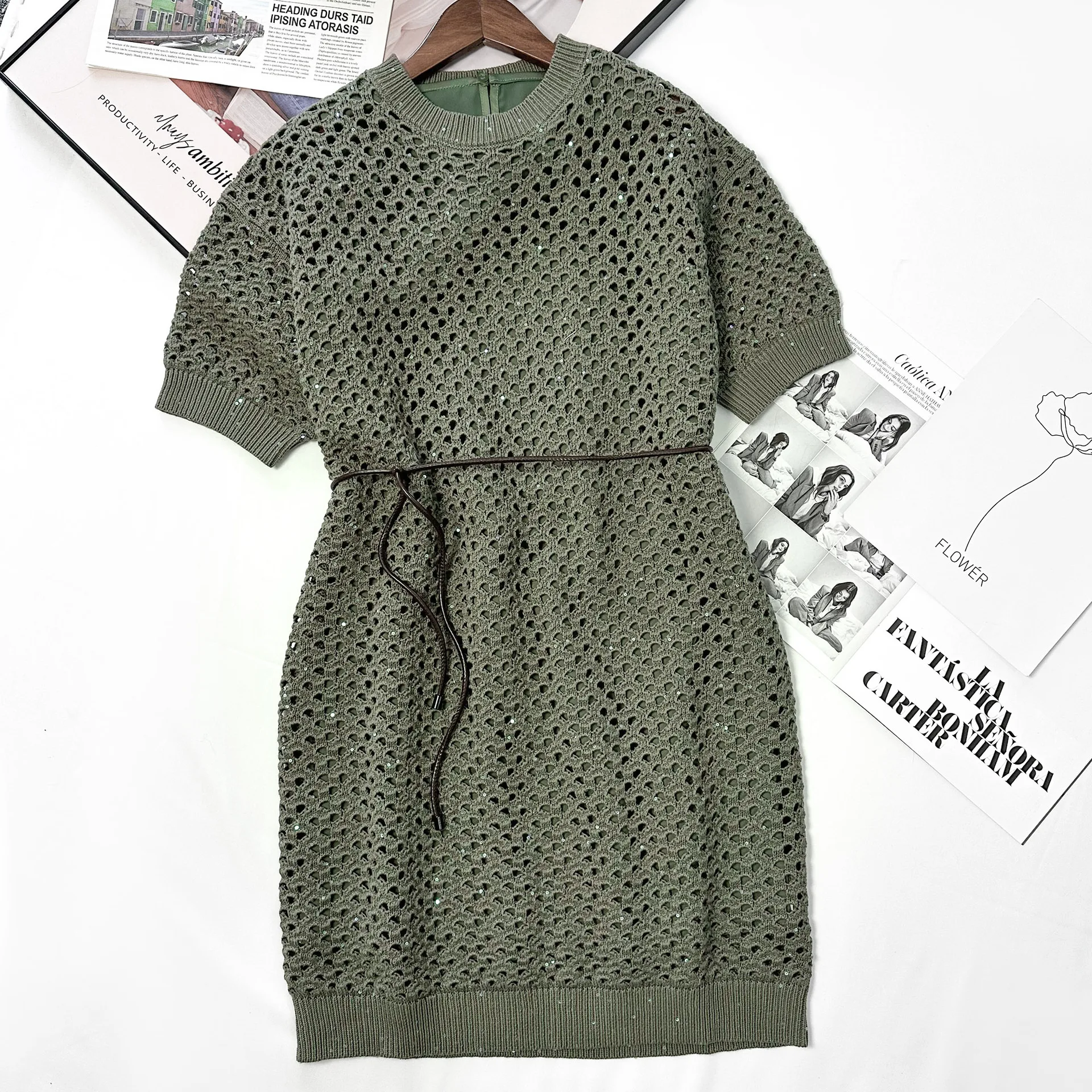 

Women's new Fashion Hollow Sequined Dress