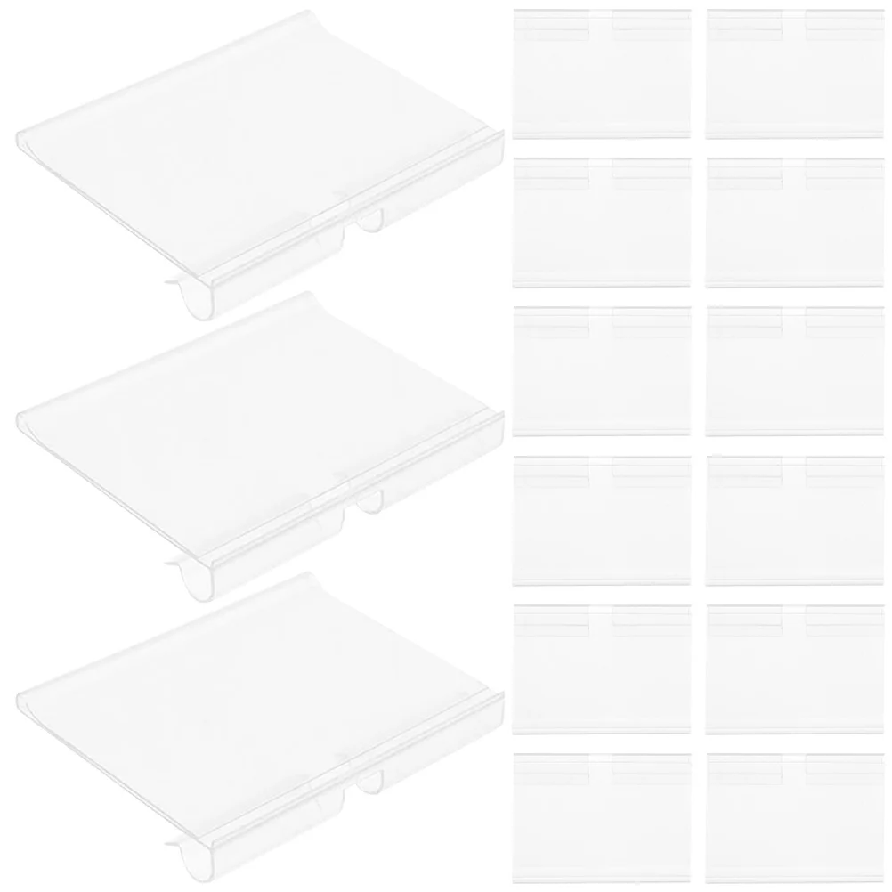 100 قطعة حامل ملصقات الرف الشفاف عرض علامة متينة سهلة التركيب حامل علامة البيع بالتجزئة حامل السعر حامل التسمية #2