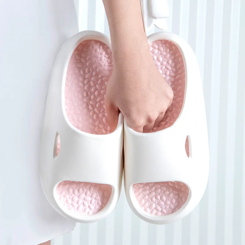 2023 Thick Platform Bathroom Home Slippers Women Outdoor Soft Sole Couple Slides Shoes Woman Non Slip Flip Flops Beach Sandals