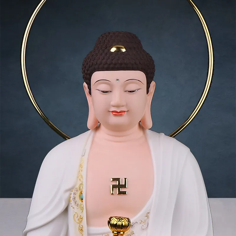 XL Western Three Saints Buddha Resin Guanyin Household Devotion Guanyin Buddha Statue Amitabha Buddha Great Trend
