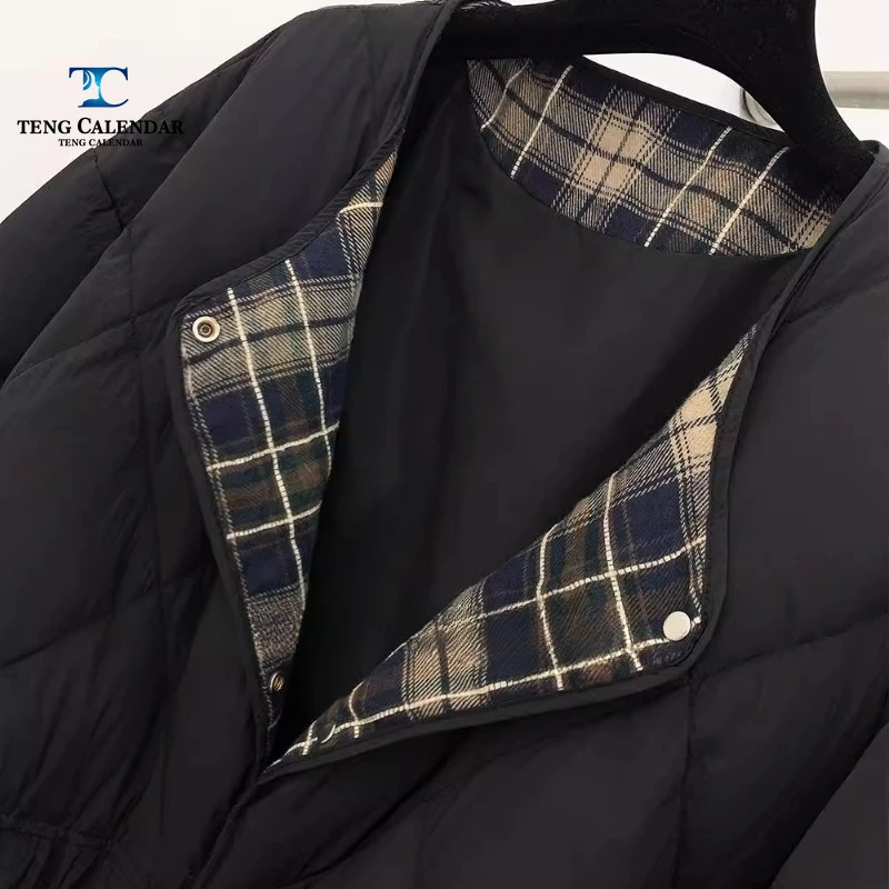 Grid Down Jacket, Korean Versatile Warm Diamond Grid Jacket, Women's 2025 Winter New Style