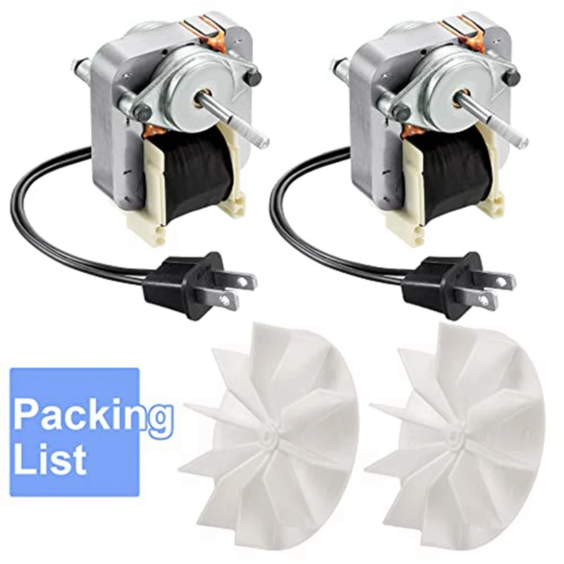 Bathroom Ventilation Exhaust Fan Motor Kit Replacement Electric Motor Set Kit Compatible For Nutone Broan 50CFM 120V US Plug