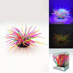 1PC Aquarium Decoration Artificial Silicone Sea Urchin Ball Fluorescent Effect Ornaments Fish Tank Landscape Decor Accessories
