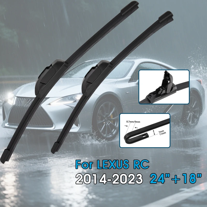 

Car Wiper Blades 24"+18" For LEXUS RC-F 200T 300 350 2014-2023 Windshield Windscreen Front Window Blades Car Accessories