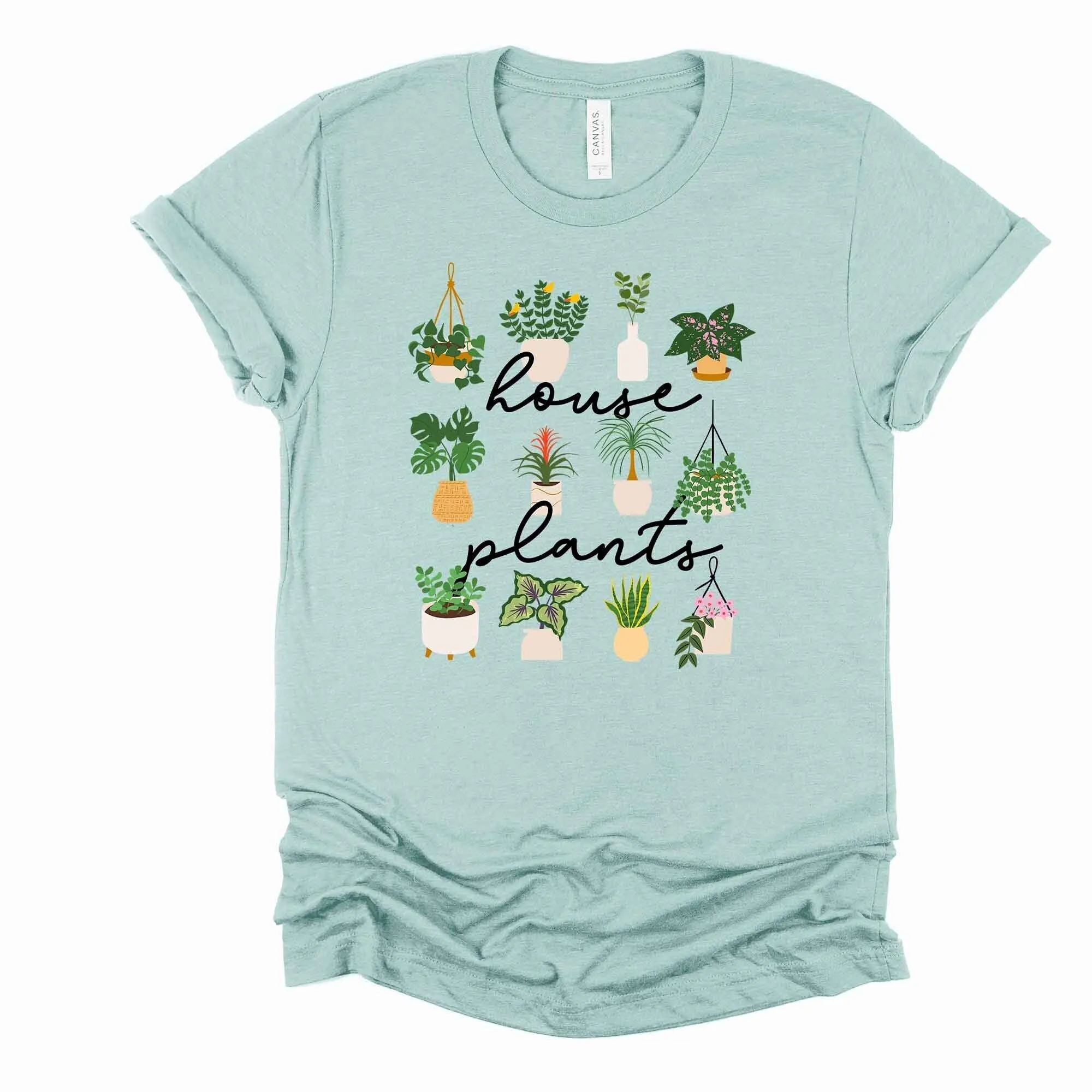 House Plants T Shirt Collage Of Plant Mom Design Premium Unisex 3 Color Choices 3X 4X Plus Sizes