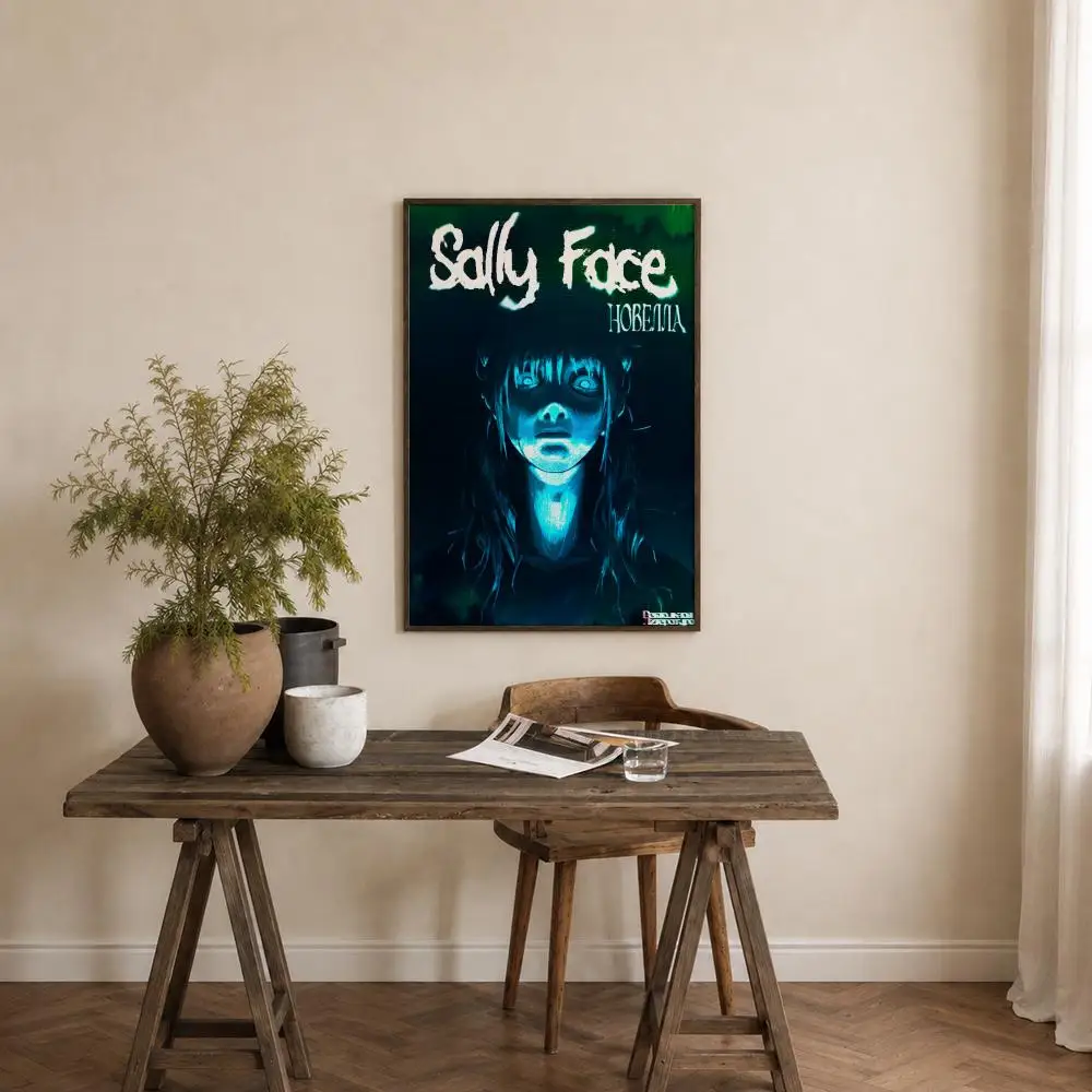 Game Sally Face Poster Self‑Adhesive Waterproof PP Poster Coffee House Bar Wall Art Sticker Room Home Decor