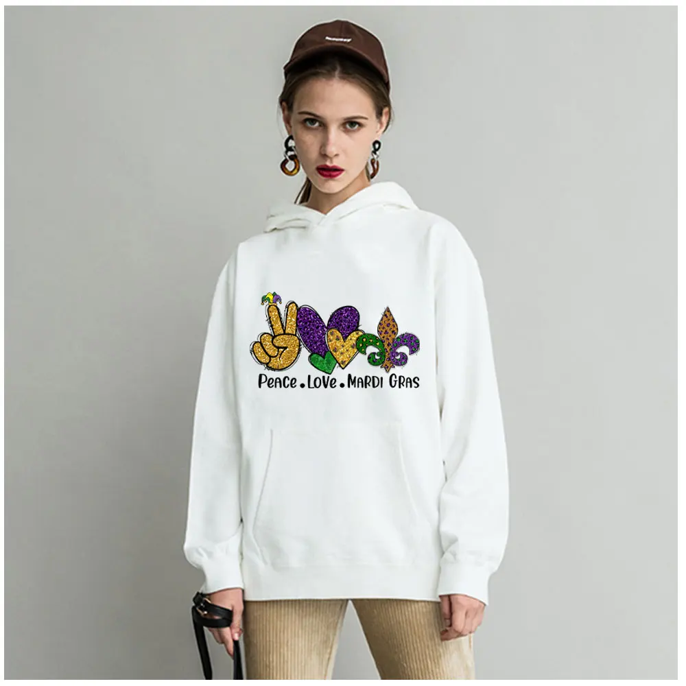 Mardi Gras Carnival Iron-On Transfer For Clothing Patches Mardi Gras Party DIY Washable T-Shirts Thermo Sticker Appliques