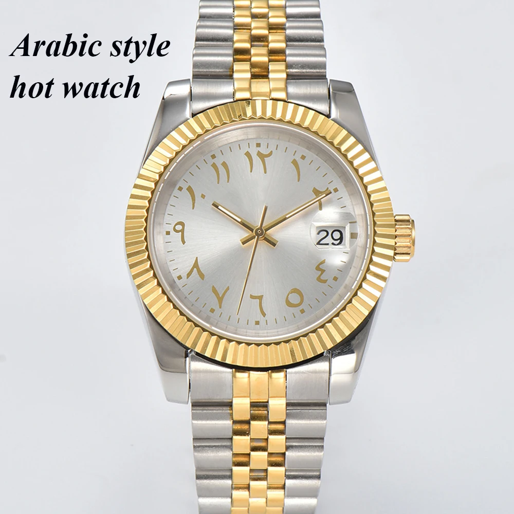 

Man Watch NH35 Watches for Men Arabic Watch Dial Waterproof Watch Stainless Steel Case Sapphire Glass Customizable logo