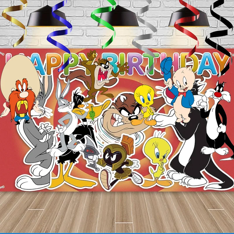 beast kingdom Looney Tunes Spiral PVC cartoon animation birthday party Disposable graduacion baby shower decorations supplies