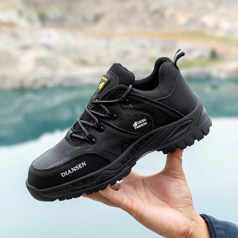 أحذية أمان للرجال مع أحذية بمقدمة فولاذية أحذية رياضية مقاومة للماء ومضادة للتحطيم أحذية رياضية ناعمة علوية غير قابلة للتدمير #4
