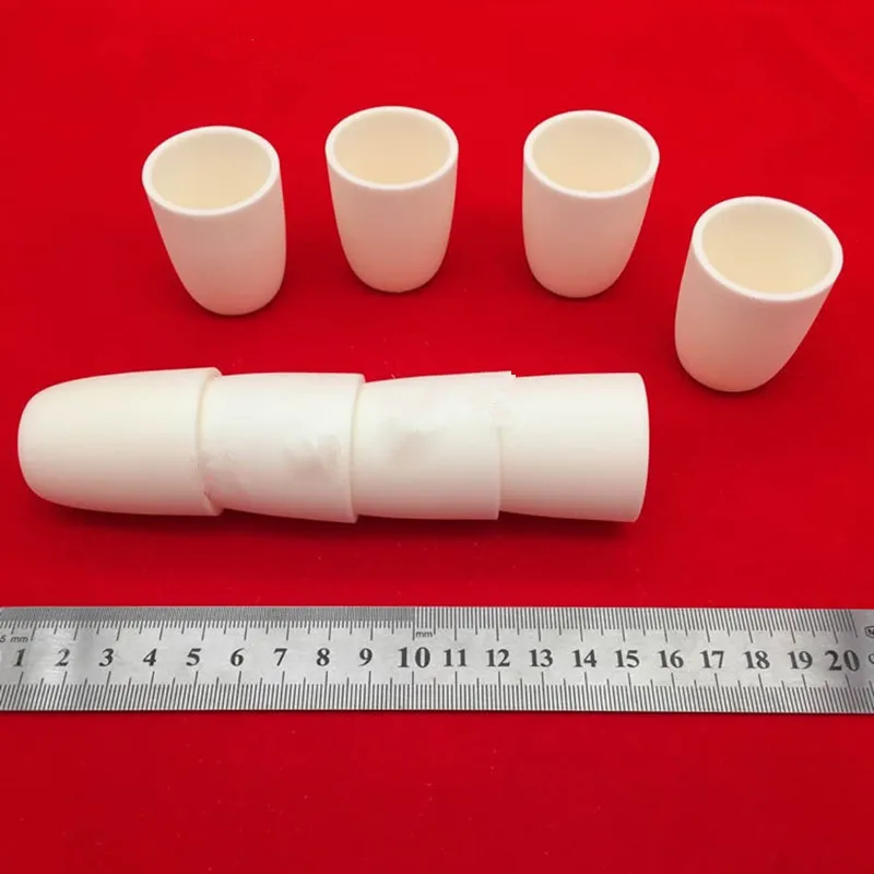 99% pure alumina corundum crucible / Al2O3 ceramic crucible / Sintered crucible dia45x39mm 30ml capacity arc-shaped