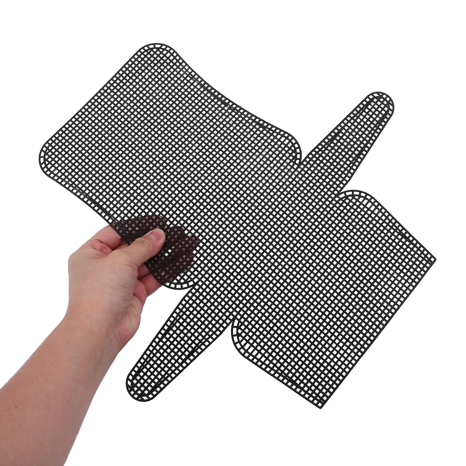 7 Stuks Plastic Raster Canvas Stukken Voor Borduren Multifunctionele Veelzijdige Craft Kit 13.9X13.2 Plastic Mesh Net Mesh Grid vel