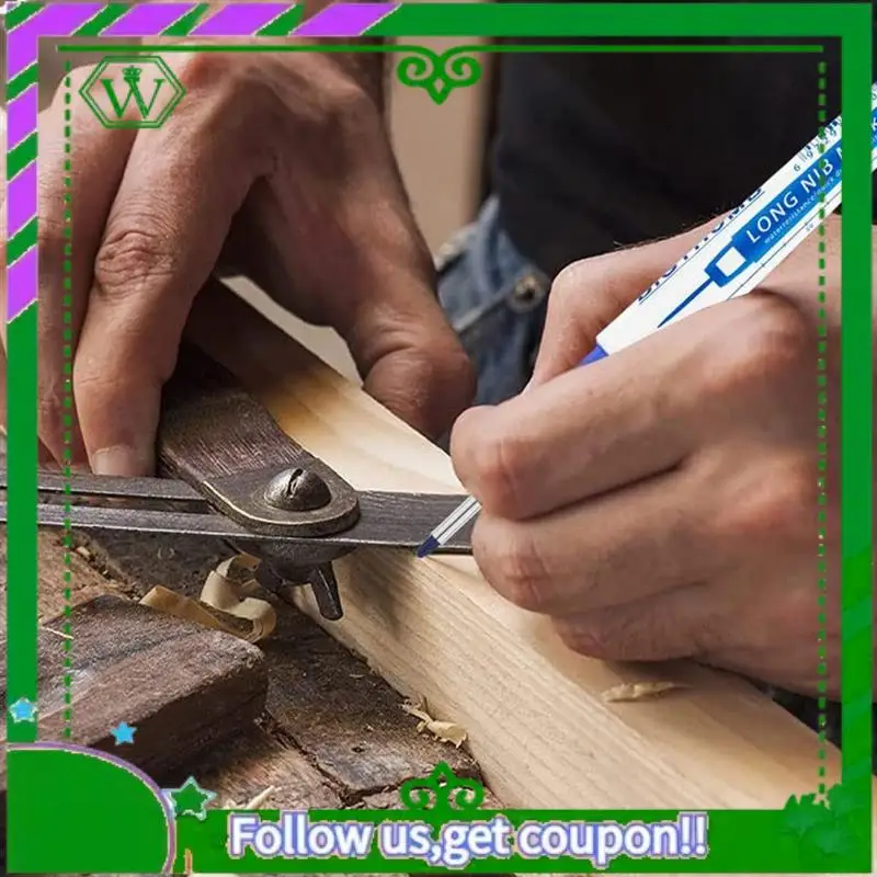 

Reliable-10Pcs Deep Hole Marker Pen, Multi-Purpose Long Nib Deep Reach Marker Pen, Carpentry Plastic Metal Glass Marking Tool